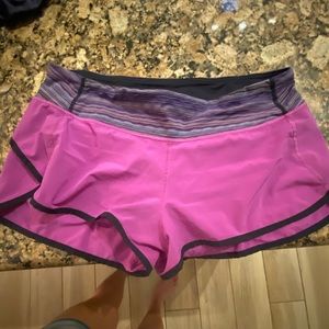 Lululemon Purple Speed up shorts